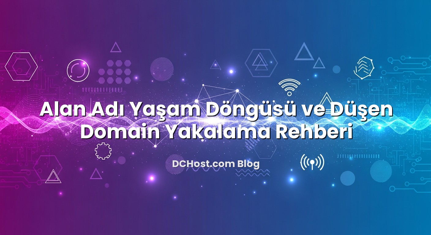 Alan Adı Yaşam Döngüsü ve Düşen Domain Yakalama Rehberi hakkında bilgilendirici görsel