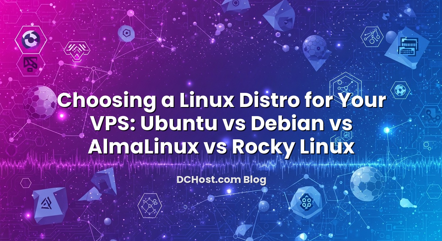 Visual representation of Choosing a Linux Distro for Your VPS: Ubuntu vs Debian vs AlmaLinux vs Rocky Linux