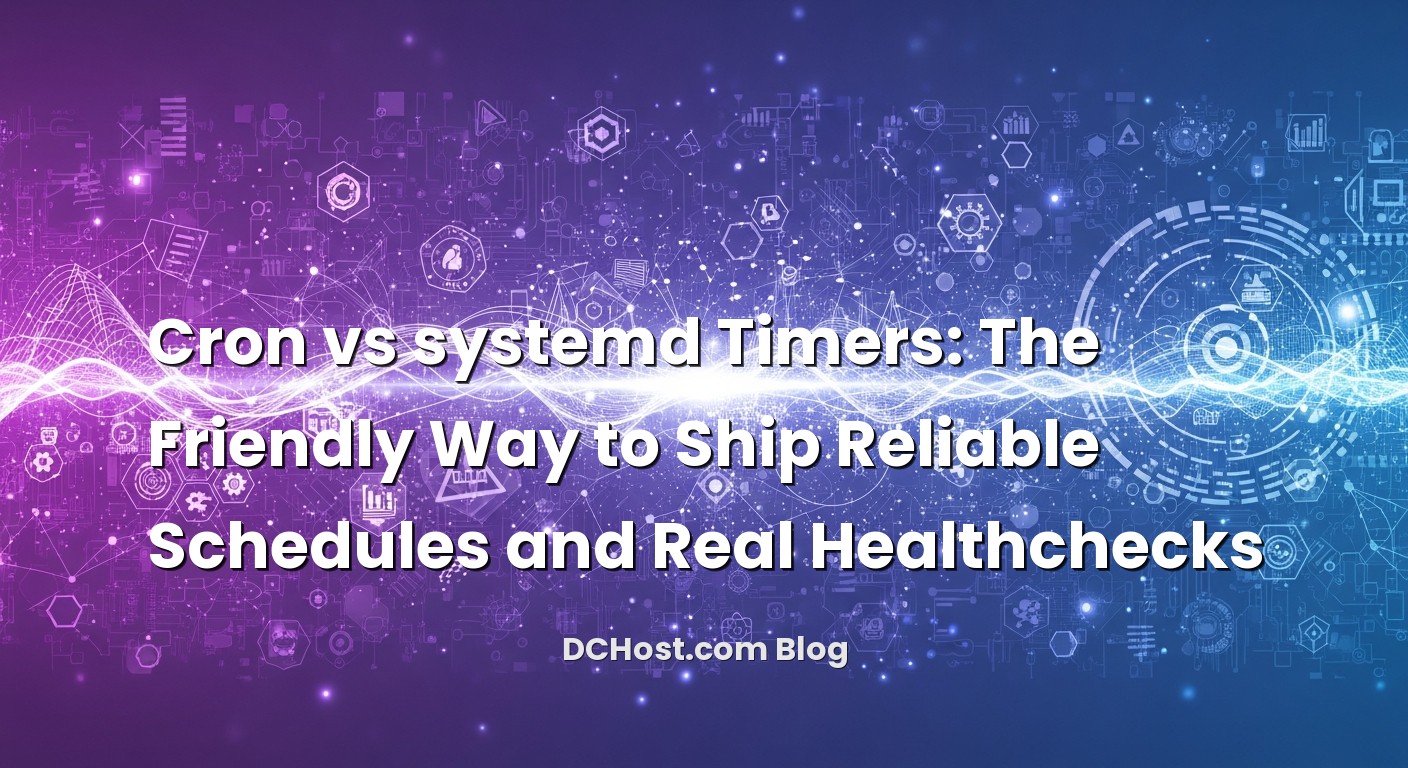 Infographic explaining Cron vs systemd Timers: The Friendly Way to Ship Reliable Schedules and Real Healthchecks