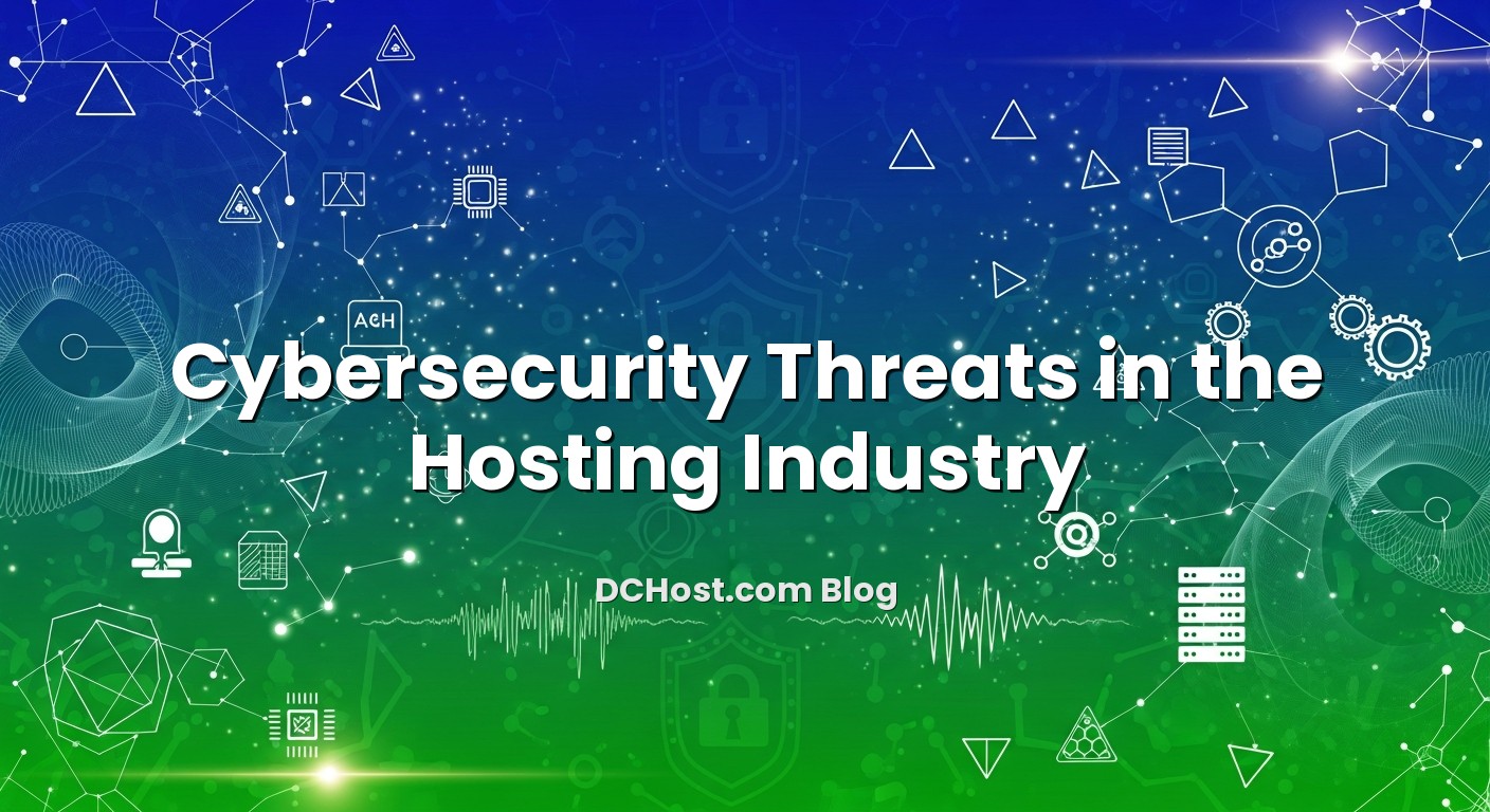 Illustration depicting Cybersecurity Threats in the Hosting Industry concept
