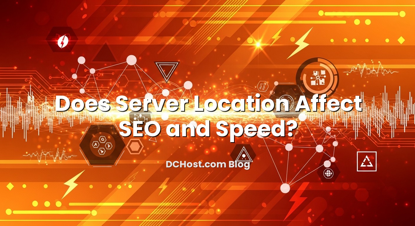 Illustration depicting Does Server Location Affect SEO and Speed? concept