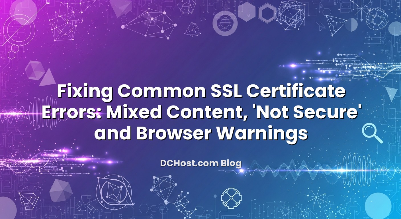 Visual representation of Fixing Common SSL Certificate Errors: Mixed Content, ‘Not Secure’ and Browser Warnings
