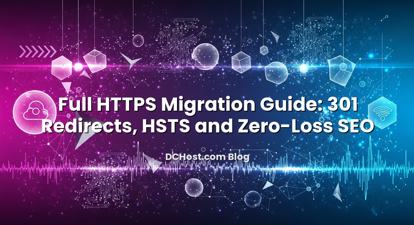 Informative image about Full HTTPS Migration Guide: 301 Redirects, HSTS and Zero‑Loss SEO