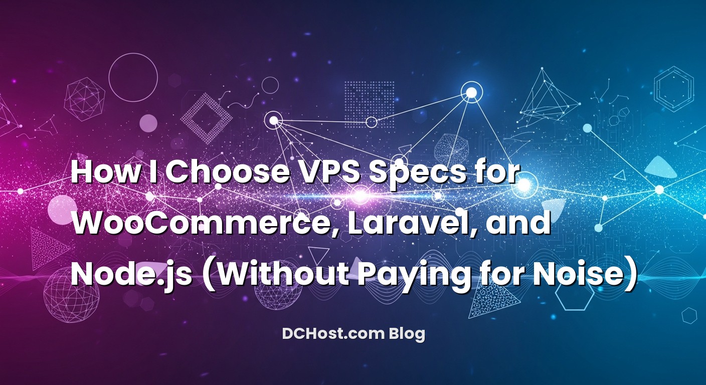 Informative image about How I Choose VPS Specs for WooCommerce, Laravel, and Node.js (Without Paying for Noise)