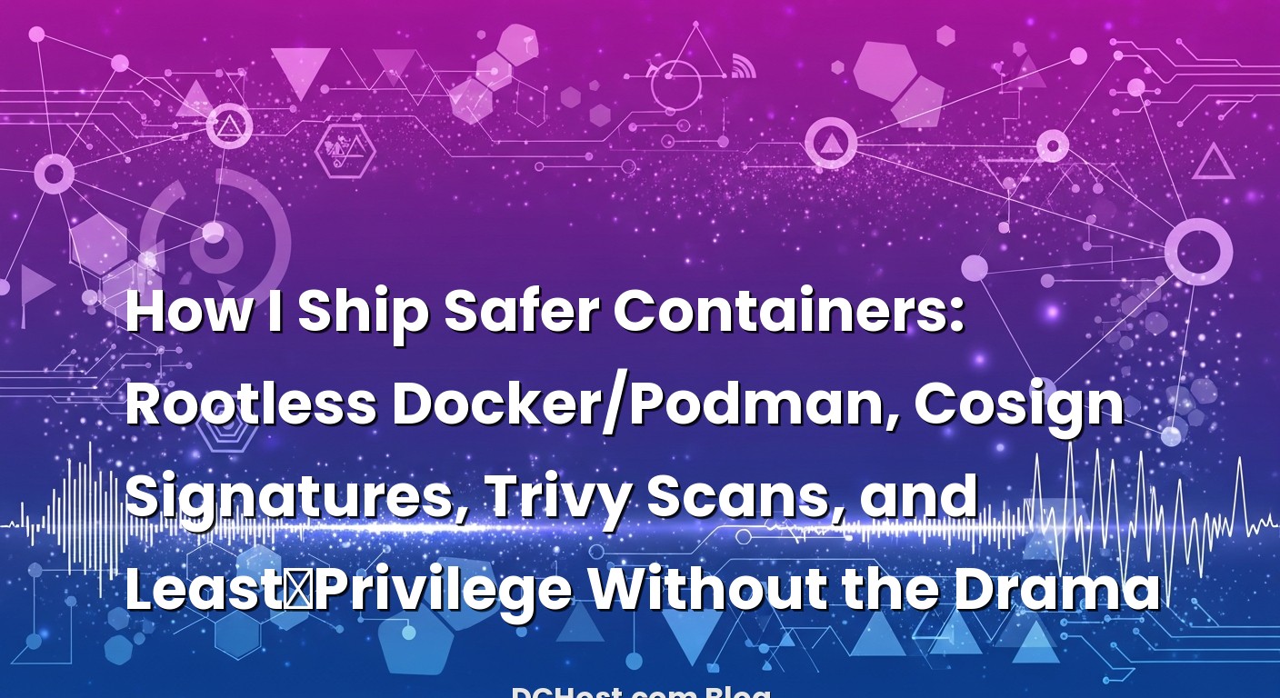 Featured image for How I Ship Safer Containers: Rootless Docker/Podman, Cosign Signatures, Trivy Scans, and Least‑Privil...