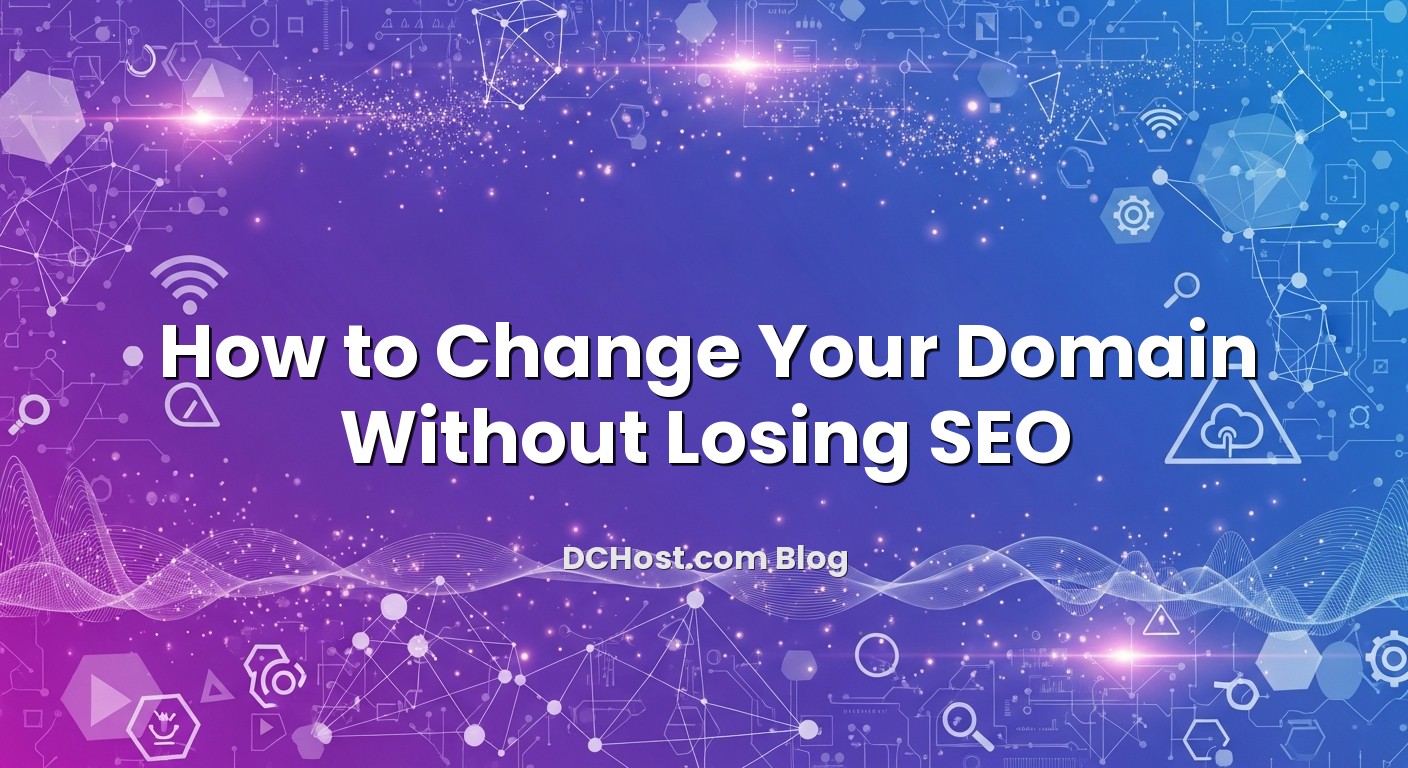 Illustration depicting How to Change Your Domain Without Losing SEO concept