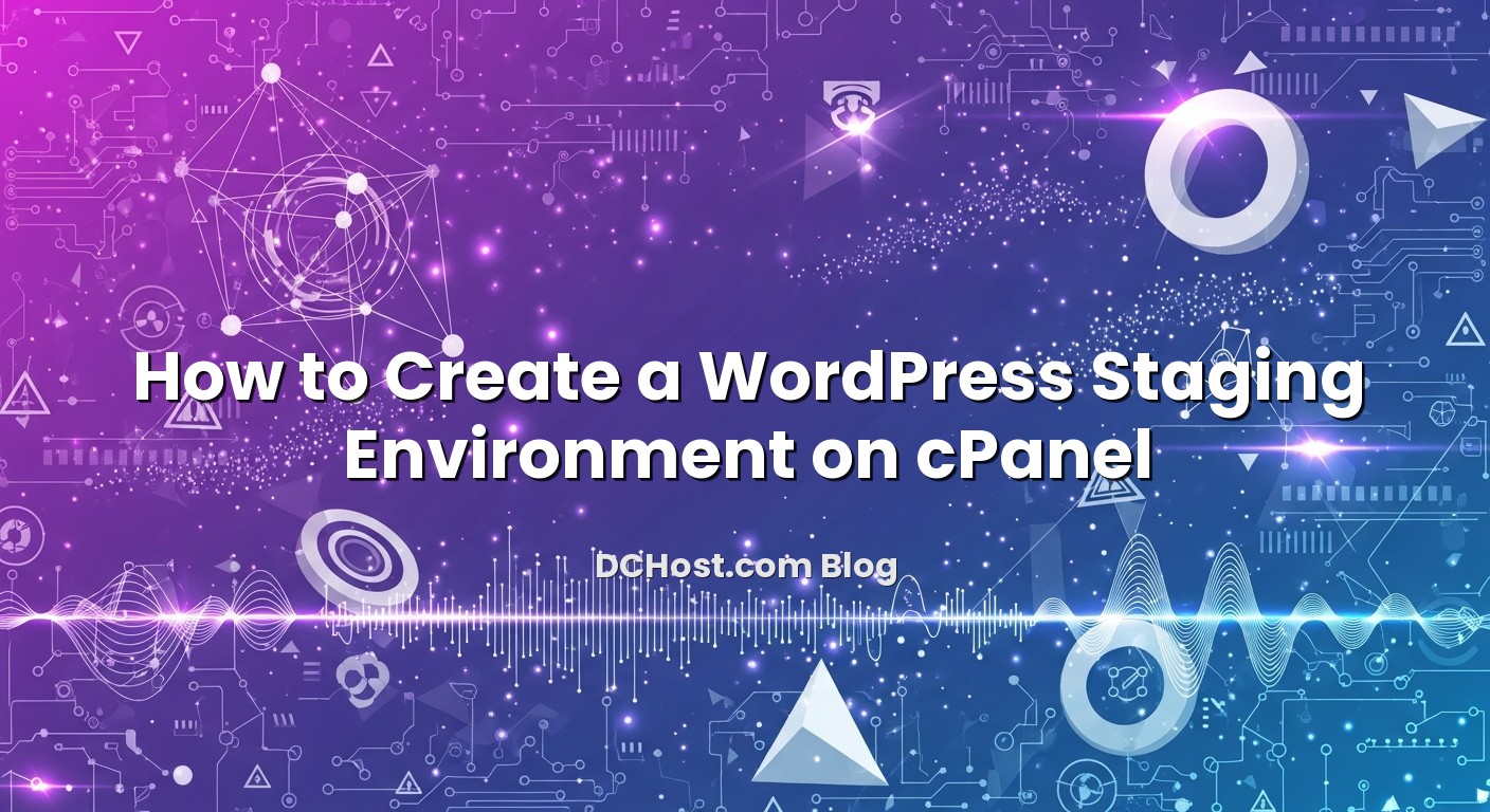 Illustration depicting How to Create a WordPress Staging Environment on cPanel concept