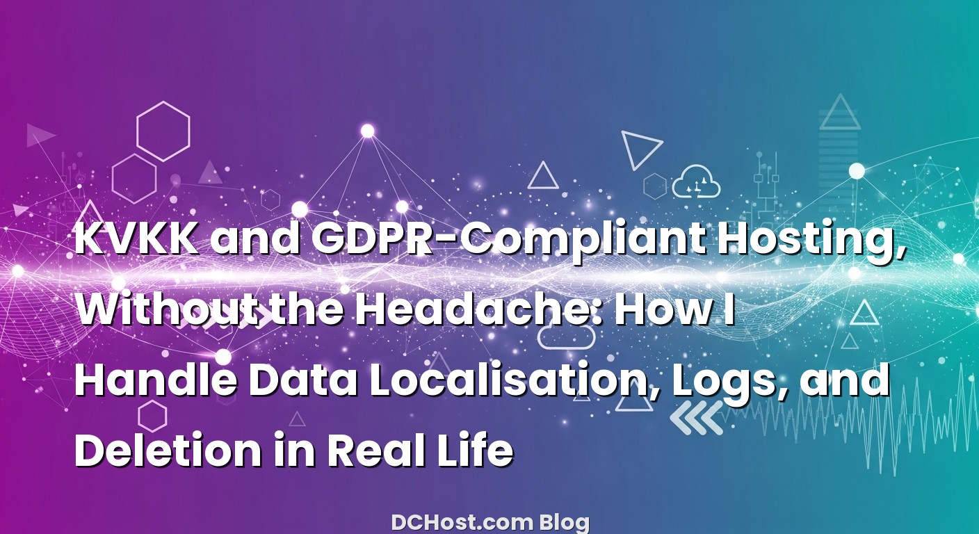 Infographic explaining KVKK and GDPR-Compliant Hosting, Without the Headache: How I Handle Data Localisation, Logs, and De...