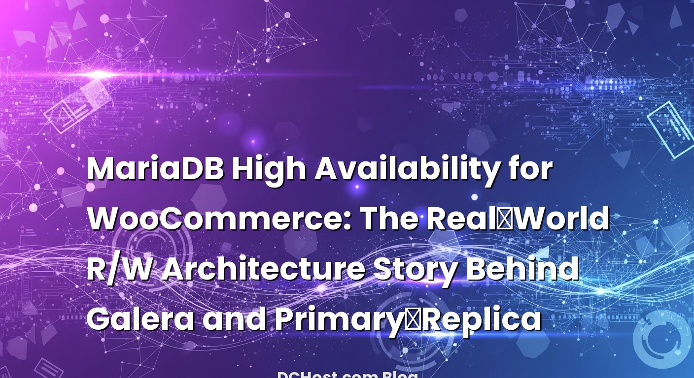Visual representation of MariaDB High Availability for WooCommerce: The Real‑World R/W Architecture Story Behind Galera ...