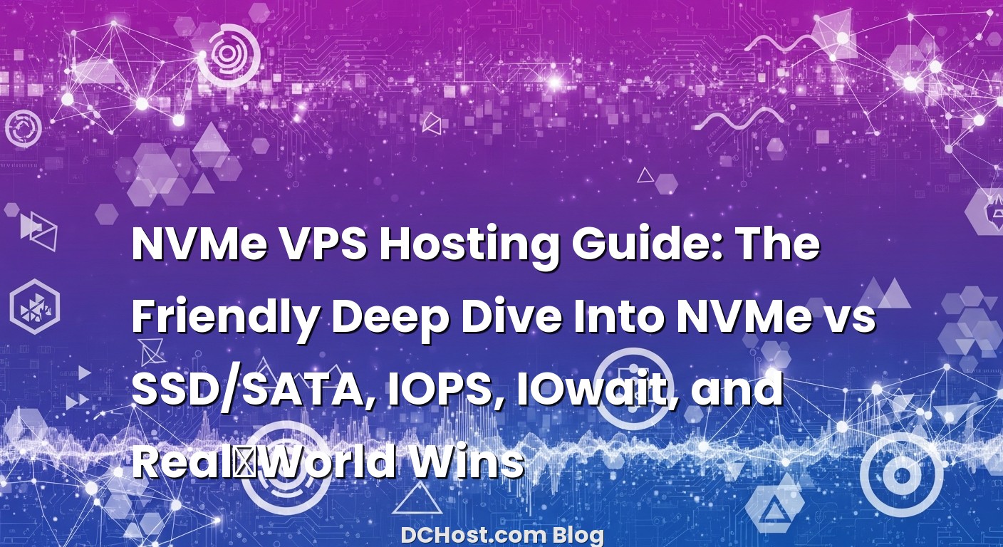 Informative image about NVMe VPS Hosting Guide: The Friendly Deep Dive Into NVMe vs SSD/SATA, IOPS, IOwait, and Real‑Wor...
