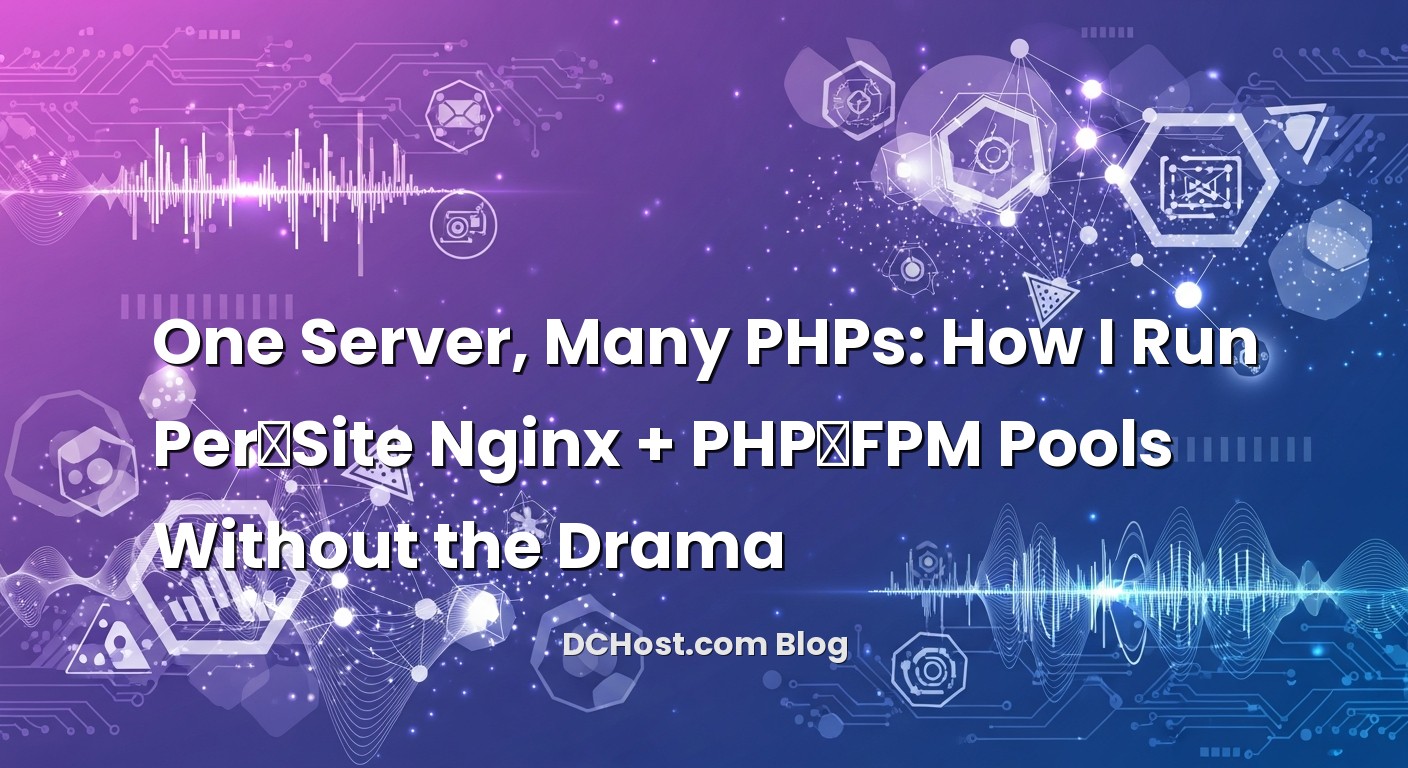 Infographic explaining One Server, Many PHPs: How I Run Per‑Site Nginx + PHP‑FPM Pools Without the Drama