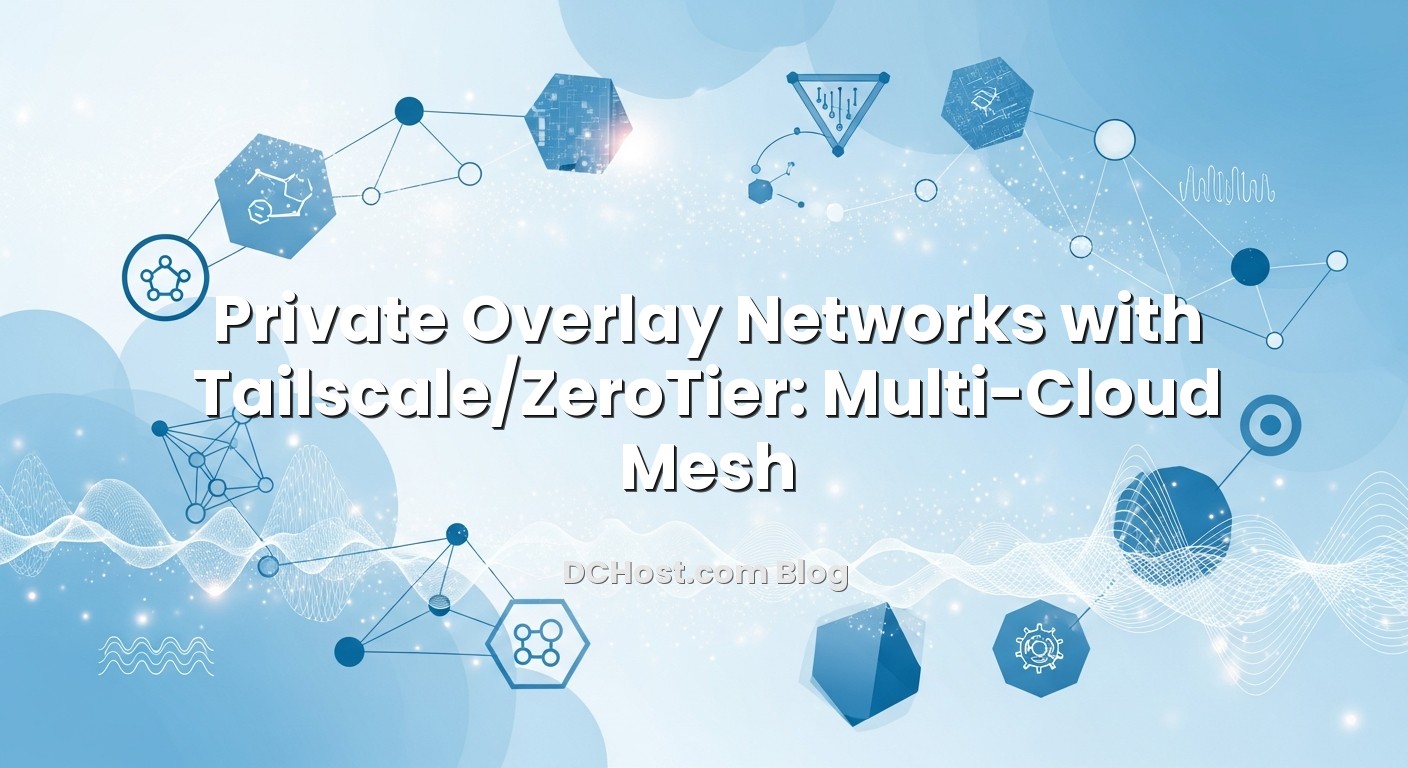 Visual representation of Private Overlay Networks with Tailscale/ZeroTier: Multi‑Cloud Mesh