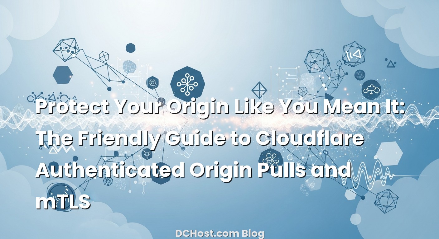 Illustration depicting Protect Your Origin Like You Mean It: The Friendly Guide to Cloudflare Authenticated Origin Pulls a...