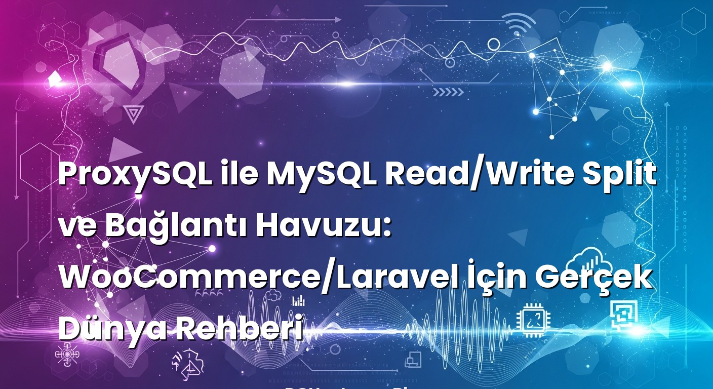 ProxySQL ile MySQL Read/Write Split ve Bağlantı Havuzu: WooCommerce/Laravel İçin Gerçek Dünya Rehberi için hazırla...