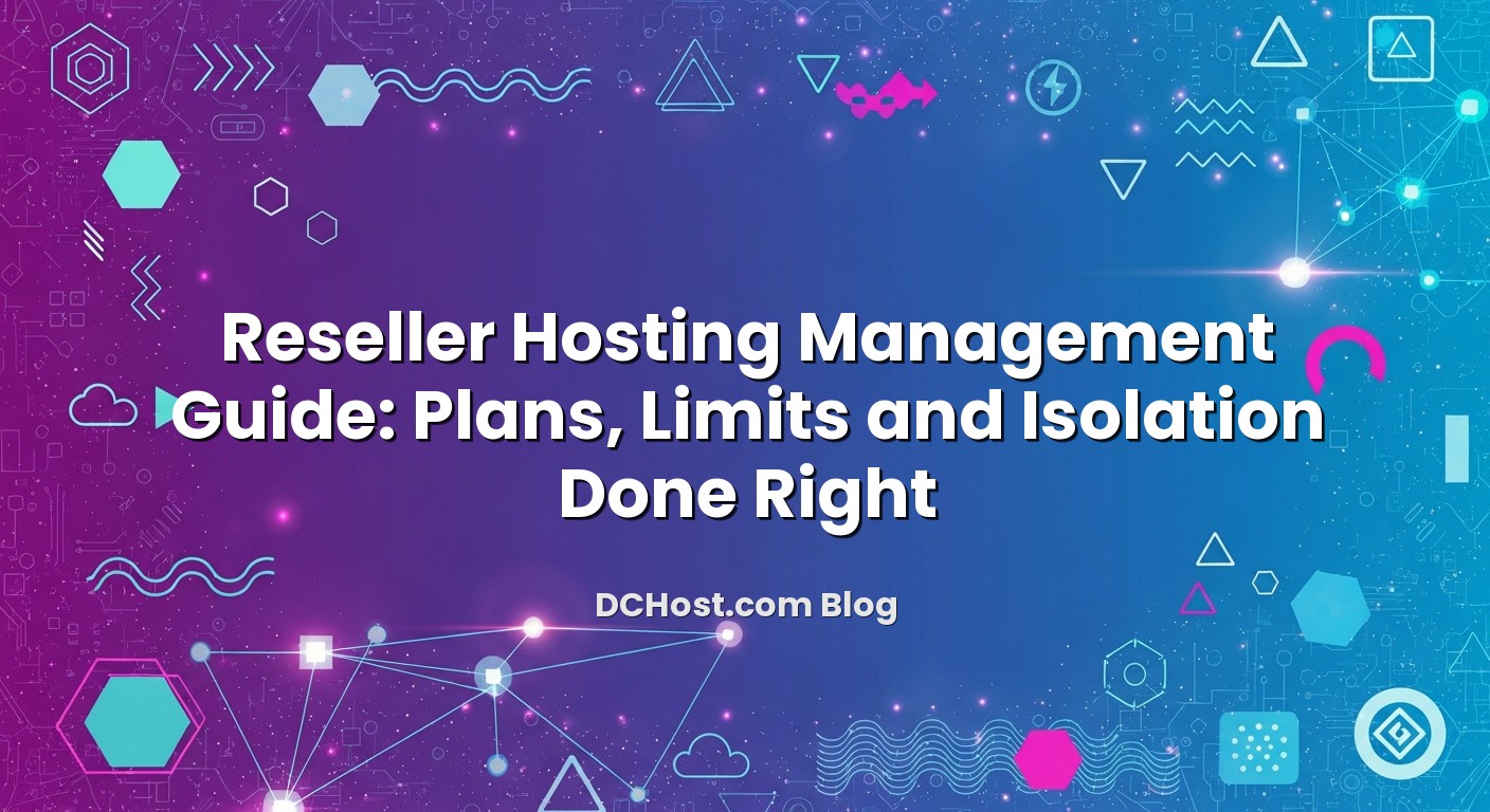 Illustration depicting Reseller Hosting Management Guide: Plans, Limits and Isolation Done Right concept