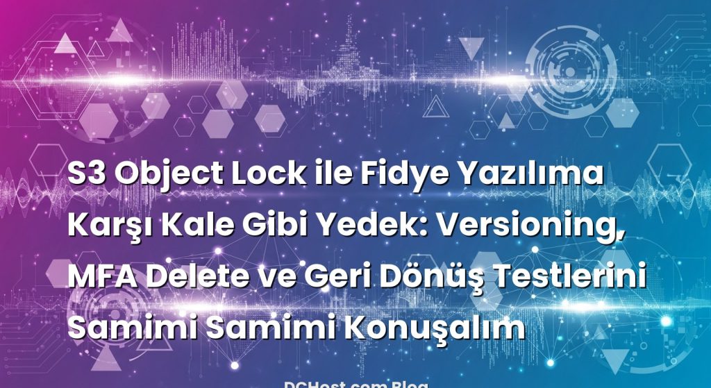 S3 Object Lock ile Fidye Yazılıma Karşı Kale Gibi Yedek: Versioning, MFA Delete ve Geri Dönüş Testlerini Samimi Sam...