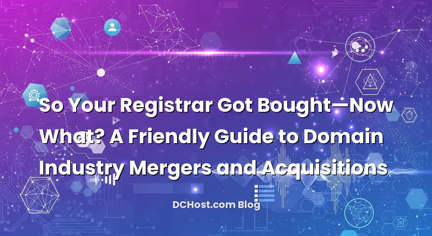 Featured image for So Your Registrar Got Bought—Now What? A Friendly Guide to Domain Industry Mergers and Acquisitions a...