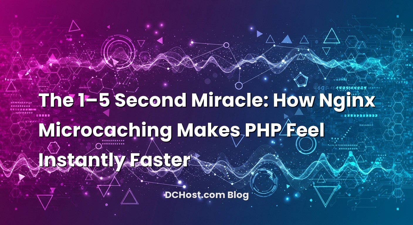 Illustration depicting The 1–5 Second Miracle: How Nginx Microcaching Makes PHP Feel Instantly Faster concept