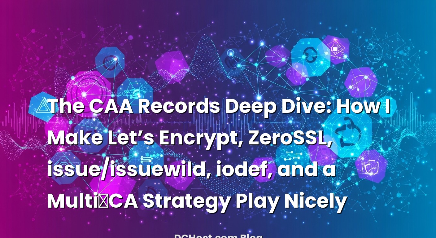 Featured image for The CAA Records Deep Dive: How I Make Let’s Encrypt, ZeroSSL, issue/issuewild, iodef, and a Multi‑C...
