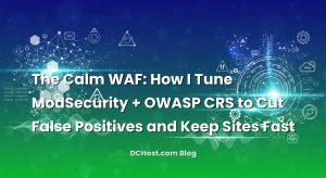 The Calm WAF: How I Tune ModSecurity + OWASP CRS to Cut False Positives and Keep Sites Fast