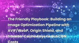 The Friendly Playbook: Building an Image Optimization Pipeline with AVIF/WebP, Origin Shield, and Smarter Cache Keys to Cut CDN Costs