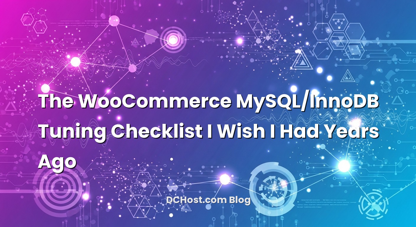 Illustration depicting The WooCommerce MySQL/InnoDB Tuning Checklist I Wish I Had Years Ago concept