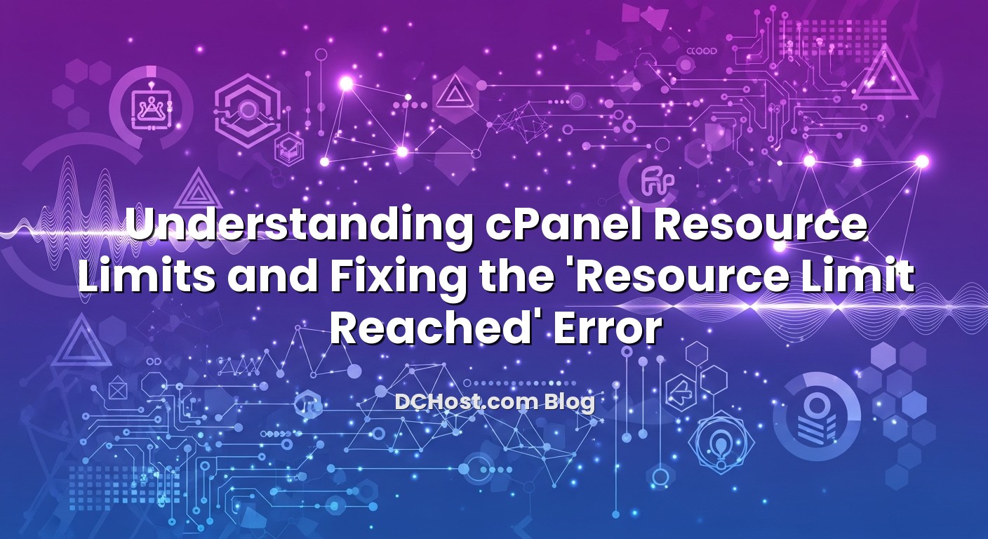 Infographic explaining Understanding cPanel Resource Limits and Fixing the ‘Resource Limit Reached’ Error