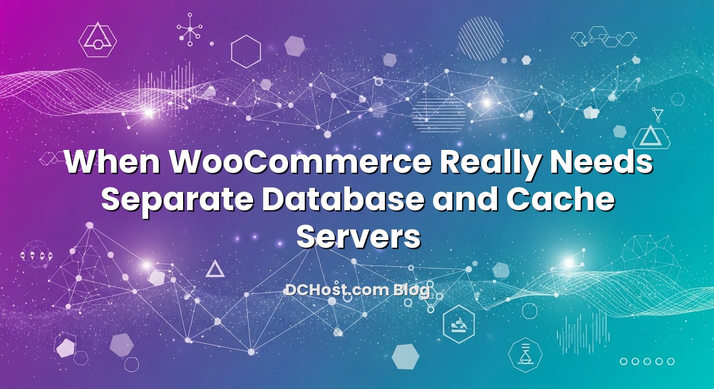 Infographic explaining When WooCommerce Really Needs Separate Database and Cache Servers