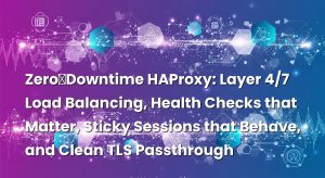 Zero‑Downtime HAProxy: Layer 4/7 Load Balancing, Health Checks that Matter, Sticky Sessions that Behave, and Clean TLS Passthrough