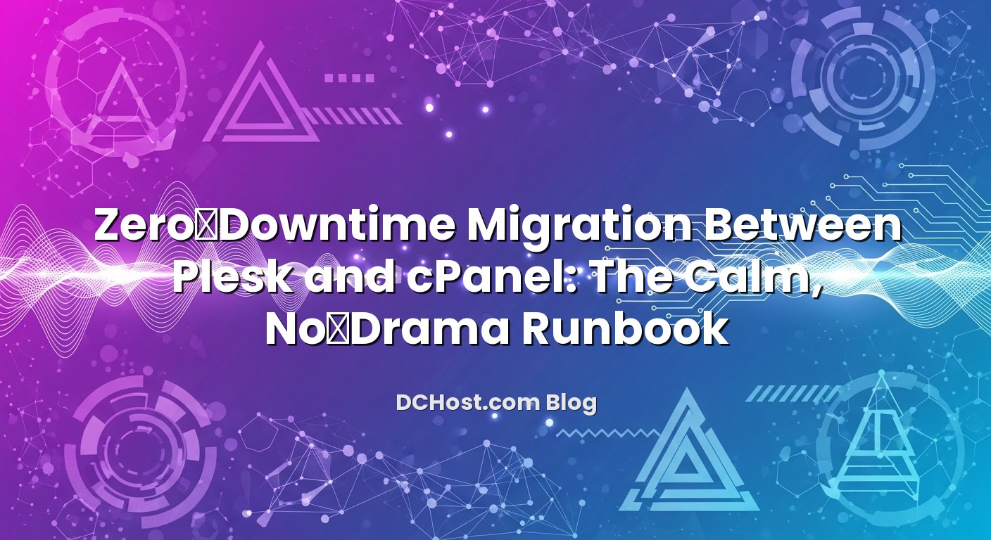 Informative image about Zero‑Downtime Migration Between Plesk and cPanel: The Calm, No‑Drama Runbook