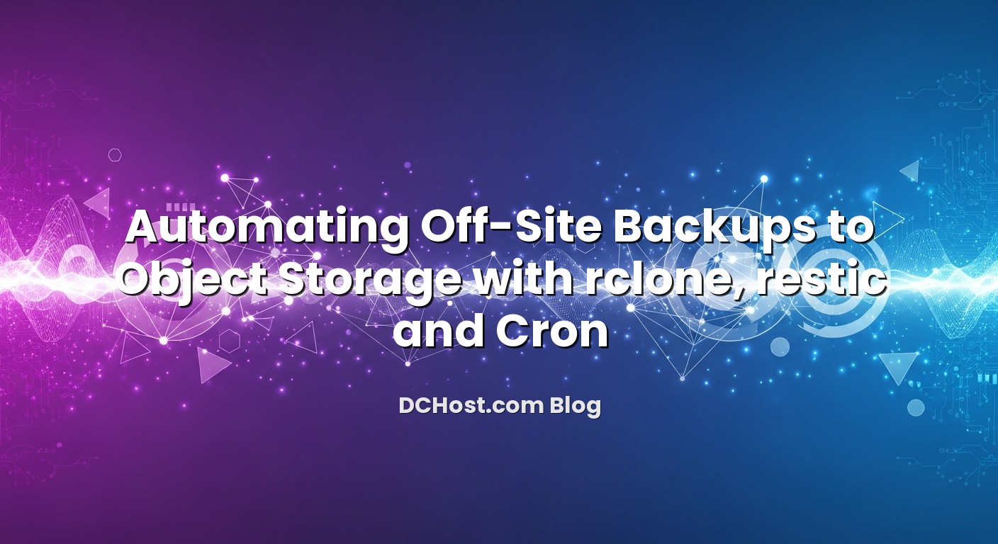 Infographic explaining Automating Off‑Site Backups to Object Storage with rclone, restic and Cron