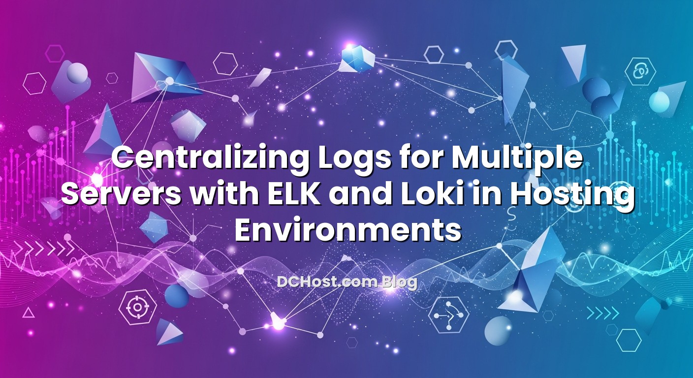 Visual representation of Centralizing Logs for Multiple Servers with ELK and Loki in Hosting Environments