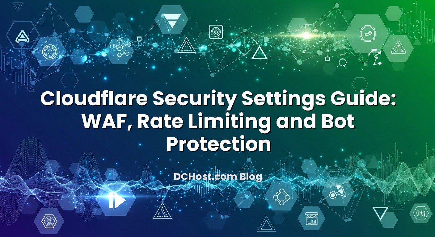 Informative image about Cloudflare Security Settings Guide: WAF, Rate Limiting and Bot Protection