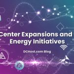 Infographic explaining Data Center Expansions and Green Energy Initiatives