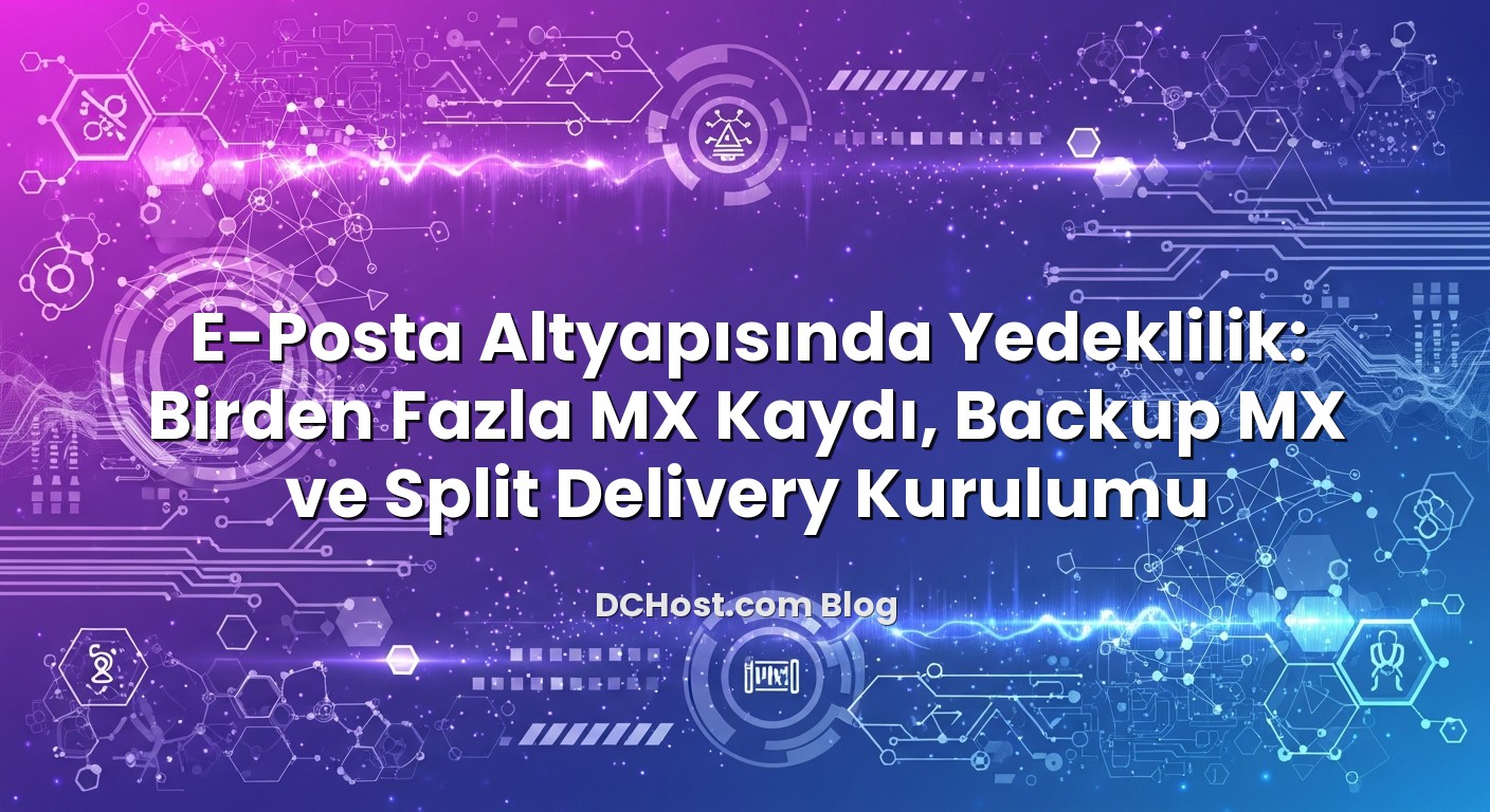 E‑Posta Altyapısında Yedeklilik: Birden Fazla MX Kaydı, Backup MX ve Split Delivery Kurulumu ile ilgili görsel açı...