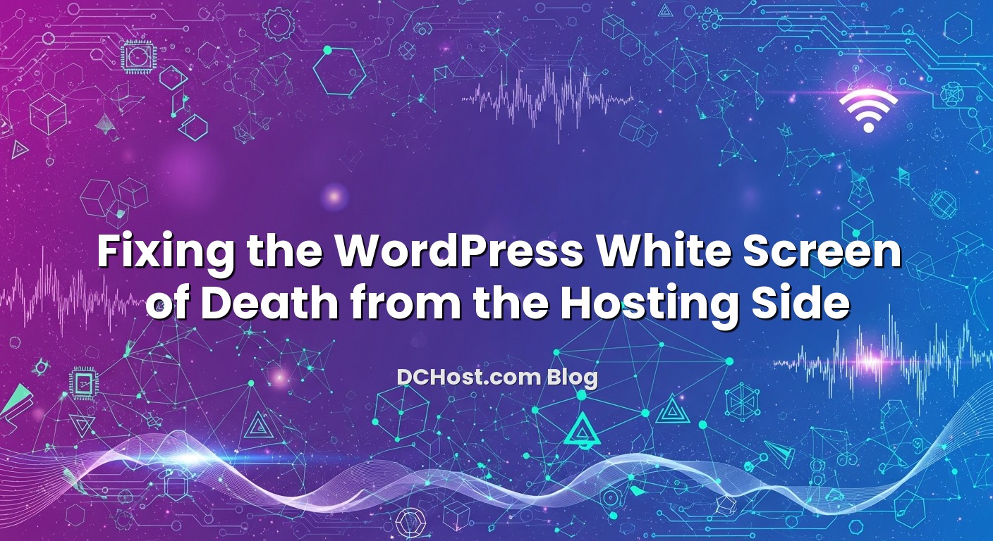 Infographic explaining Fixing the WordPress White Screen of Death from the Hosting Side