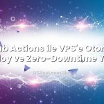 GitHub Actions ile VPS’e Otomatik Deploy ve Zero‑Downtime Yayın