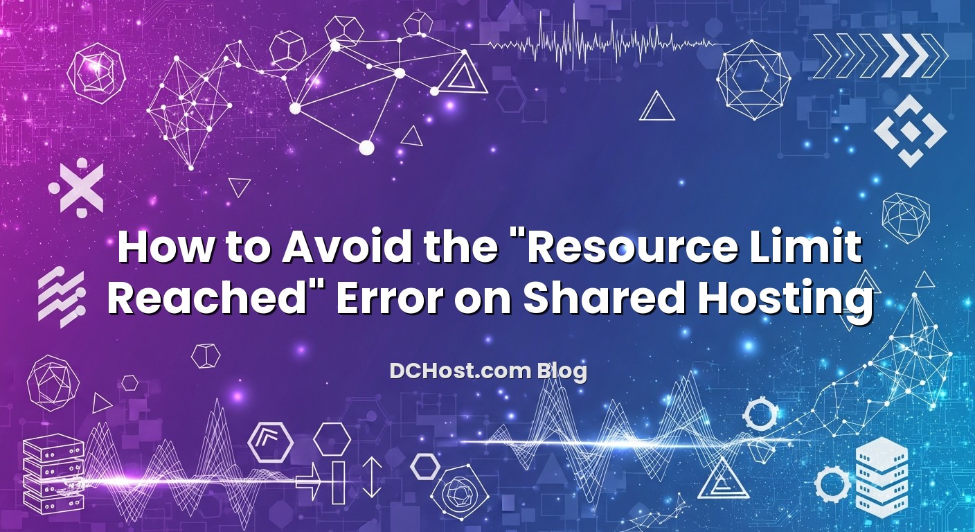 Illustration depicting How to Avoid the “Resource Limit Reached” Error on Shared Hosting concept