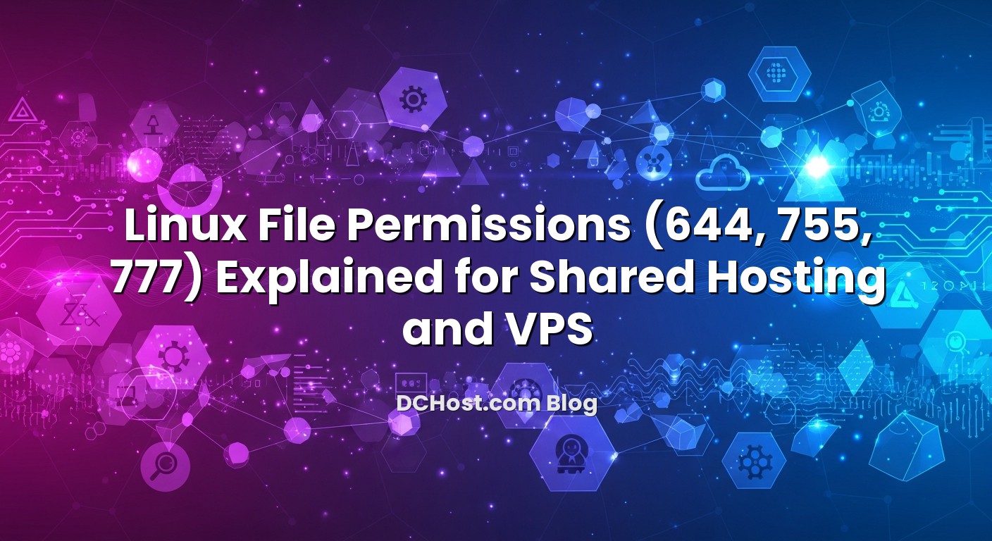 Visual representation of Linux File Permissions (644, 755, 777) Explained for Shared Hosting and VPS