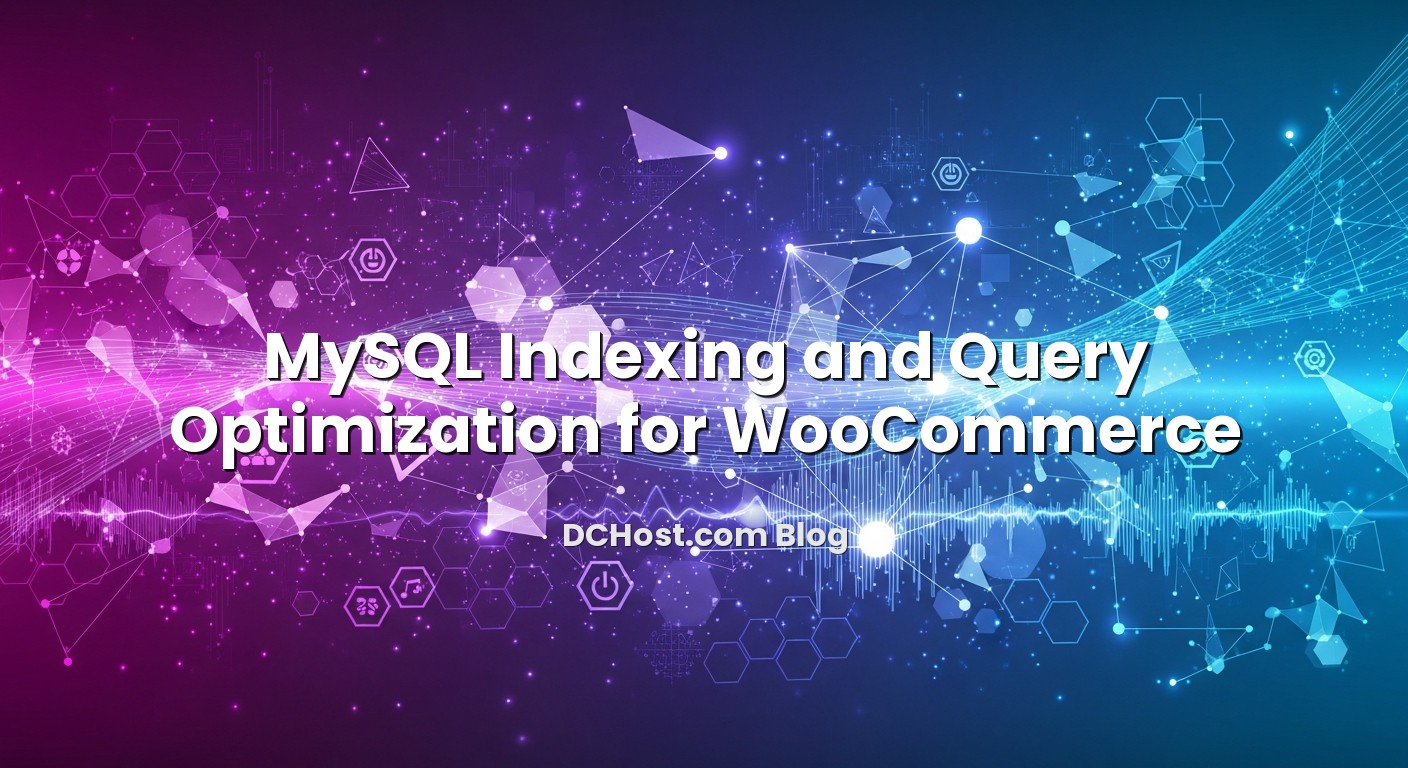 Illustration depicting MySQL Indexing and Query Optimization for WooCommerce concept