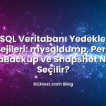MySQL Veritabanı Yedekleme Stratejileri: mysqldump, Percona XtraBackup ve Snapshot Nasıl Seçilir?