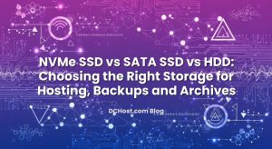 NVMe SSD vs SATA SSD vs HDD: Choosing the Right Storage for Hosting, Backups and Archives
