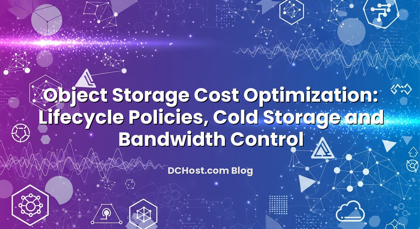 Illustration depicting Object Storage Cost Optimization: Lifecycle Policies, Cold Storage and Bandwidth Control concept