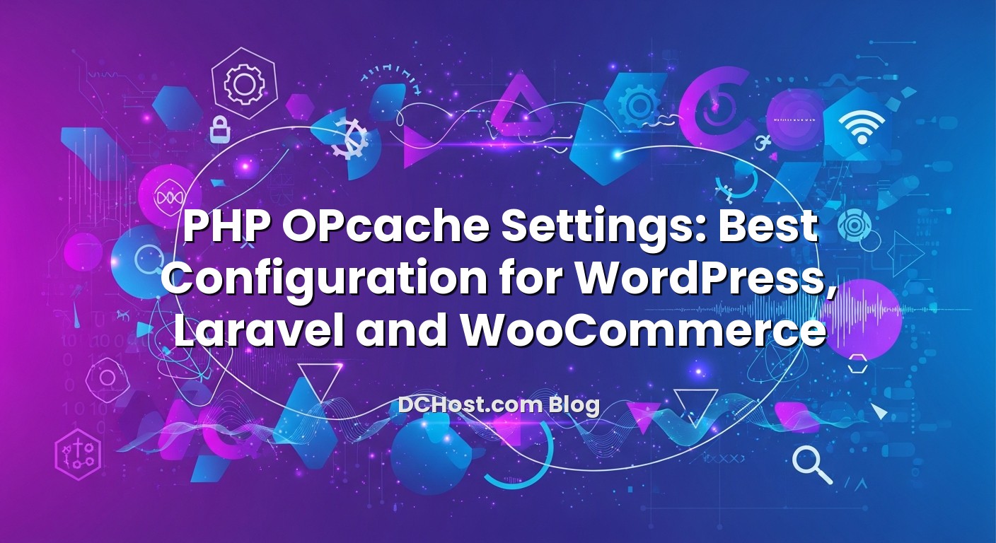 Infographic explaining PHP OPcache Settings: Best Configuration for WordPress, Laravel and WooCommerce