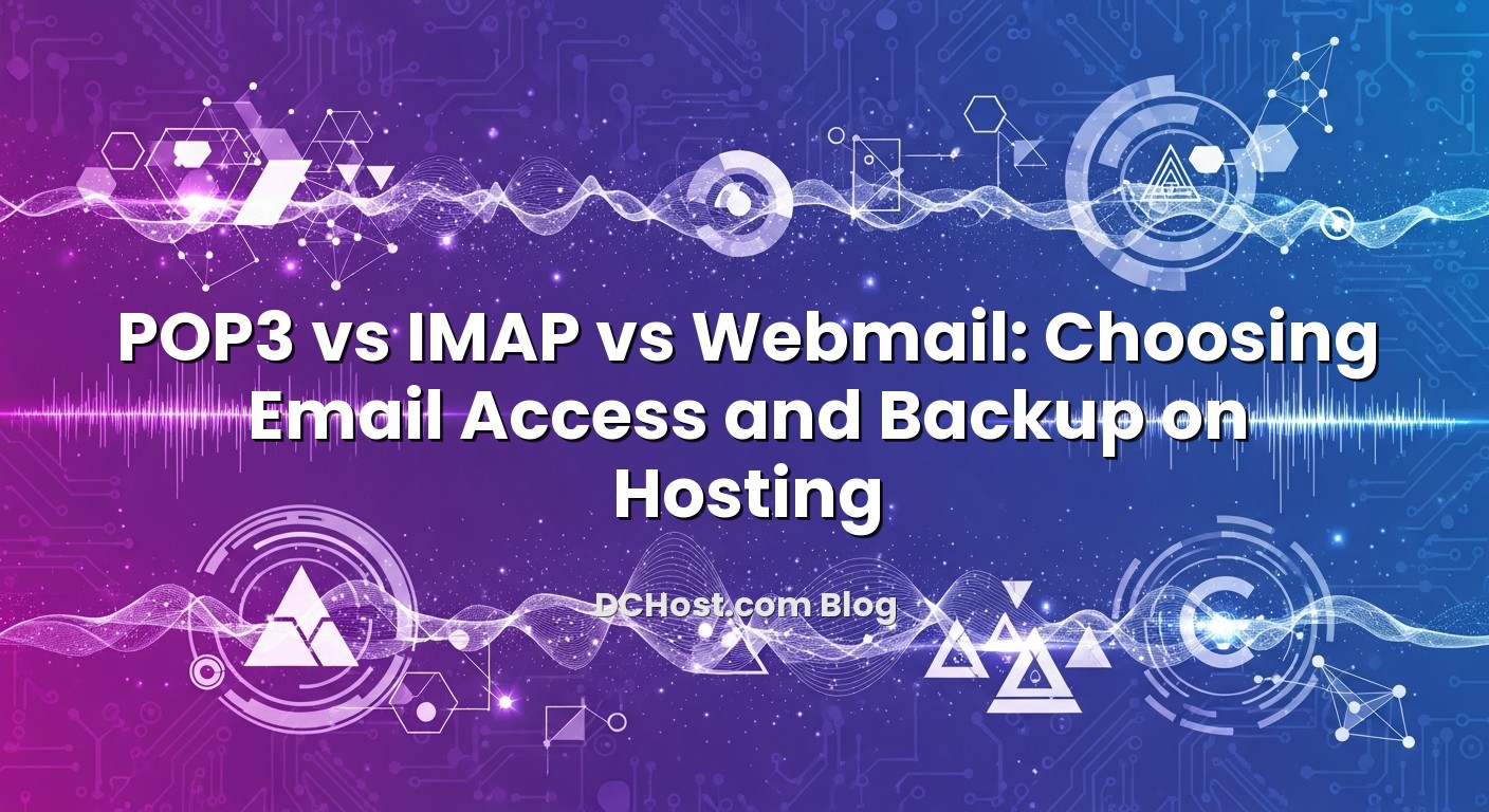 Illustration depicting POP3 vs IMAP vs Webmail: Choosing Email Access and Backup on Hosting concept