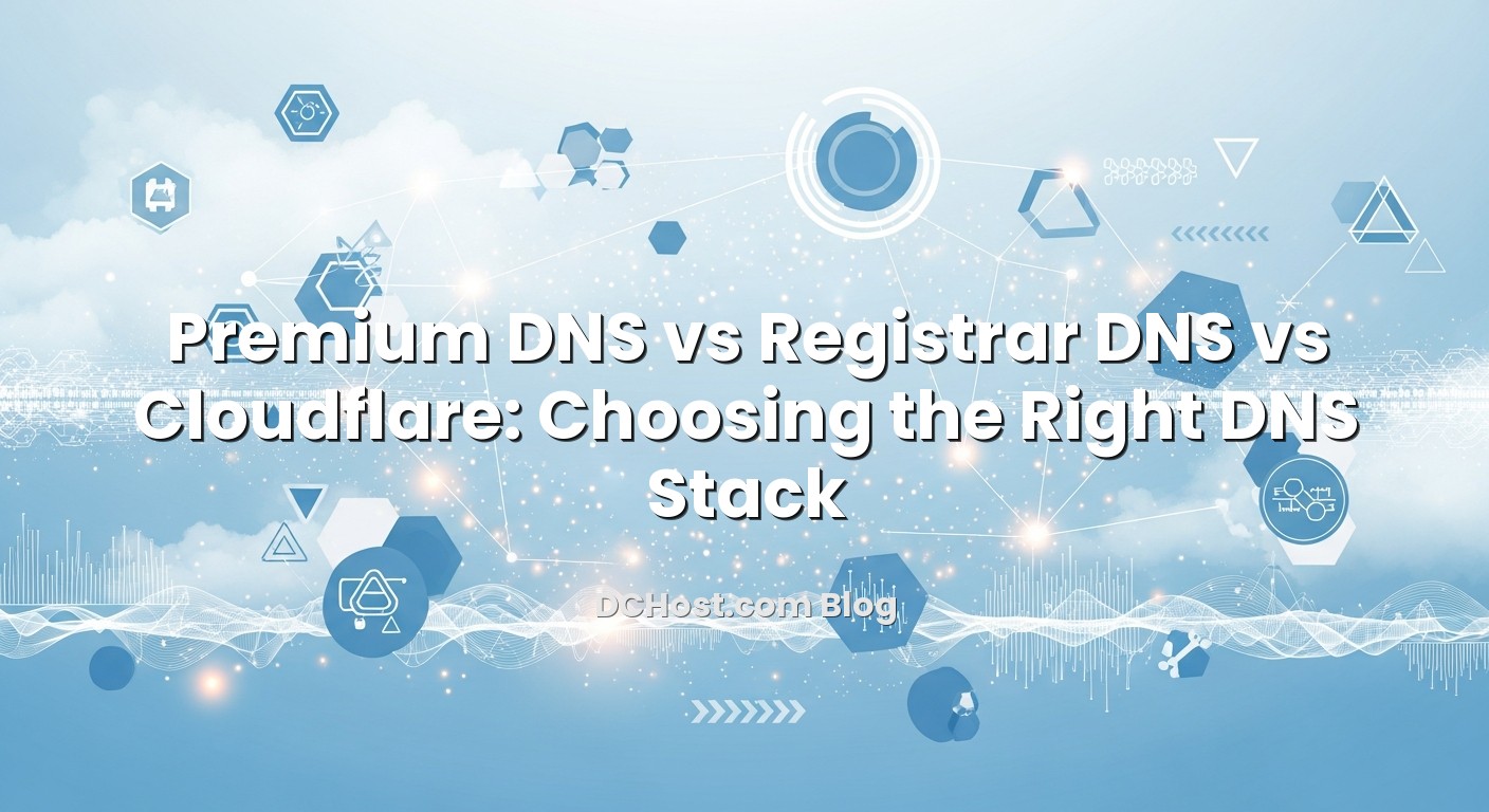 Visual representation of Premium DNS vs Registrar DNS vs Cloudflare: Choosing the Right DNS Stack