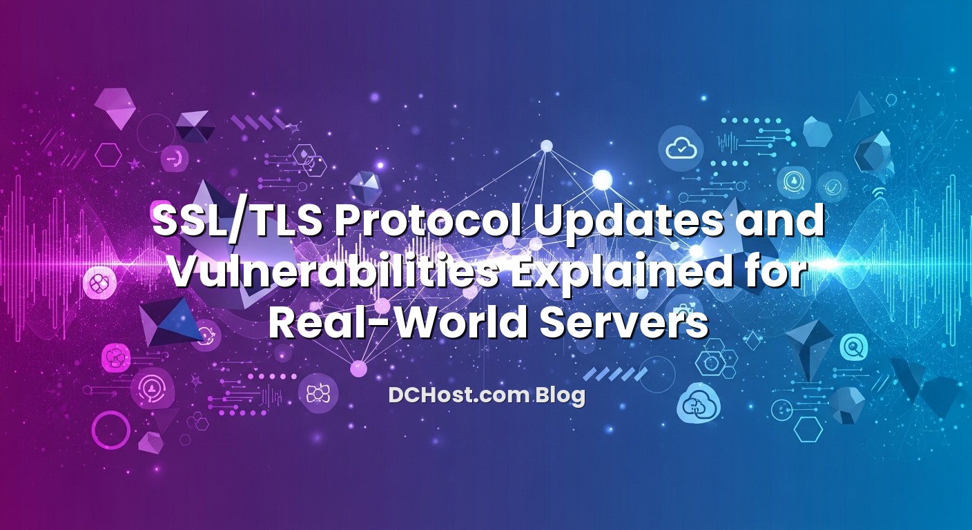 Illustration depicting SSL/TLS Protocol Updates and Vulnerabilities Explained for Real‑World Servers concept