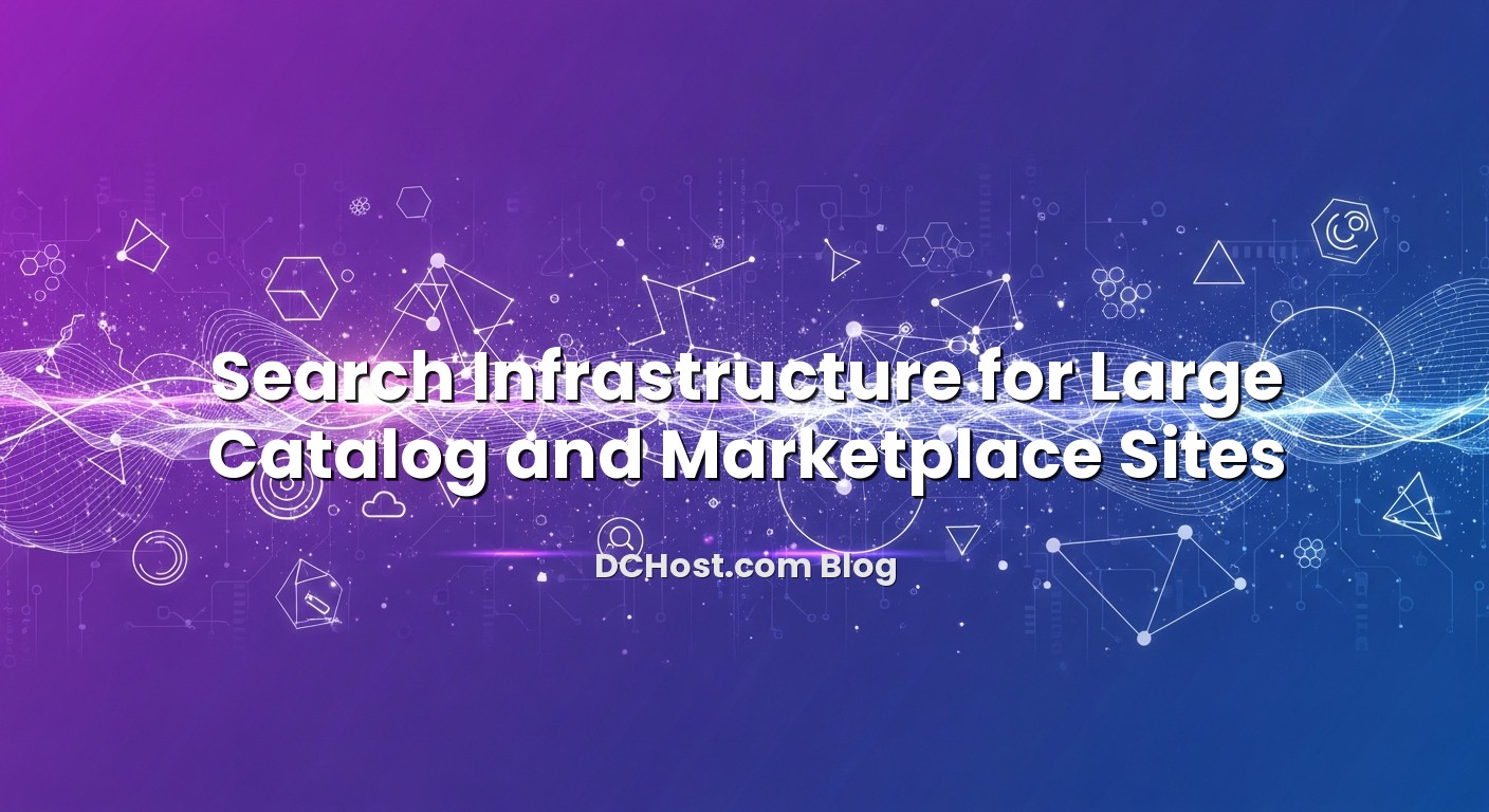 Infographic explaining Search Infrastructure for Large Catalog and Marketplace Sites