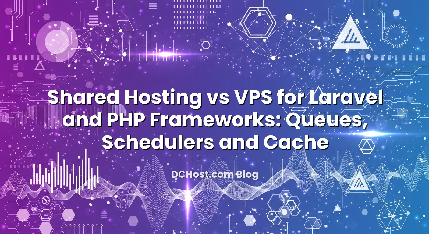 Informative image about Shared Hosting vs VPS for Laravel and PHP Frameworks: Queues, Schedulers and Cache