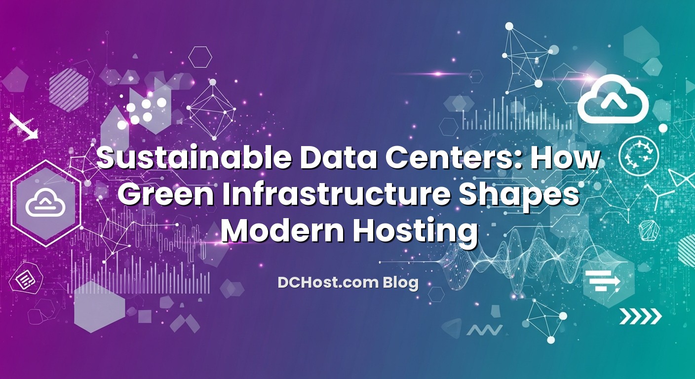 Infographic explaining Sustainable Data Centers: How Green Infrastructure Shapes Modern Hosting